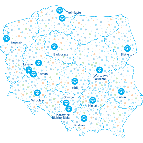 You can use the care services anywhere in Poland